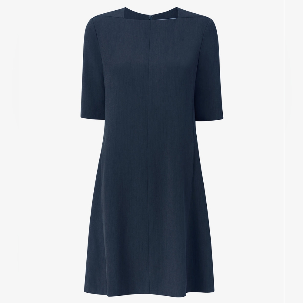 M.M. LAFLEUR The Emily Dress - Recycled WonderTex Dark Navy Blue